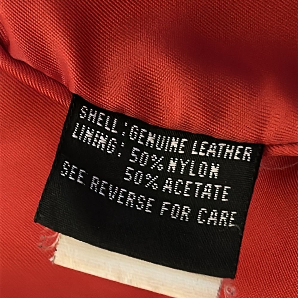 Jacobson’s Women's Red Leather coat leather whip-stitch trim size XS - larger - Picture 9 of 15